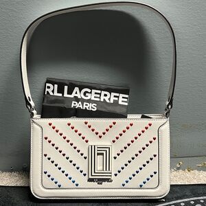 Karl Lagerfeld White Studded Women's Bag